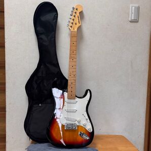 【美品】SELDER エレキギター ソフトケース付き ストラトキャスタータイプ 3シングルPU サンバースト