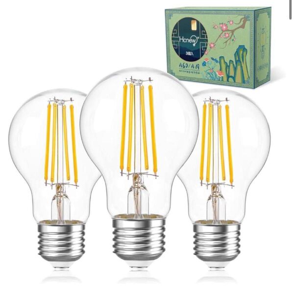 E26 led電球 60W 電球色 7W 2700K led エジソン電球 806ルーメン 高輝度 Ra80 高演色 フィラメント