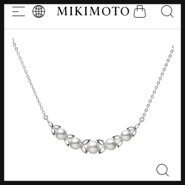 ◆MIKIMOTO ミキモト パール ペンダント ネックレス アコヤ真珠 5珠◆