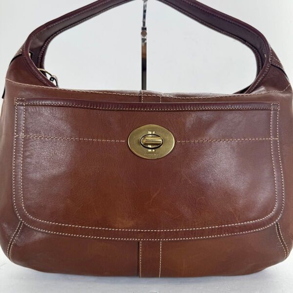 コーチ COACH ハンドバッグ トートバッグ 肩掛け レザー グラブタンレザー 牛革 ブラウン系 ビジネス 通勤 レディース