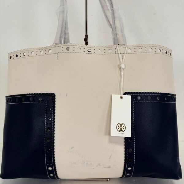 タグ付き トリーバーチ TORY BURCH トートバッグ 肩掛け レザー 大容量 A4可 ビジネスバッグ 通勤 レディース