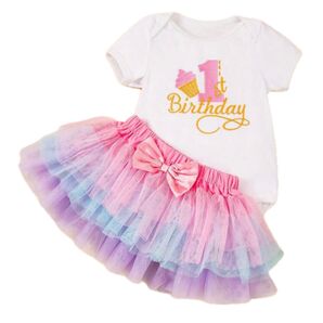 1歳誕生日 女の子服 半袖12M-18M