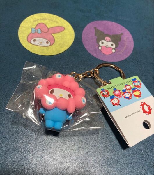 マイメロディー関西万博EXPOサンリオ ミャクミャクキーホルダー USJ紙袋吹雪付き