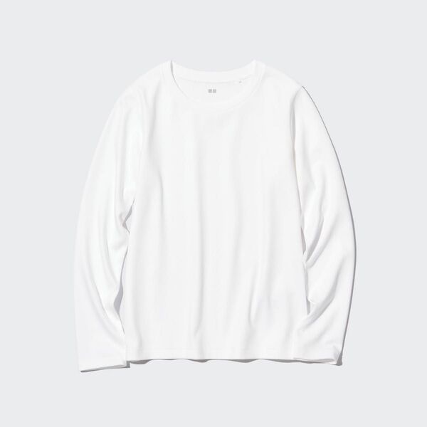 UNIQLO ユニクロ スムースストレッチコットンクルーネックT ホワイト Lサイズ