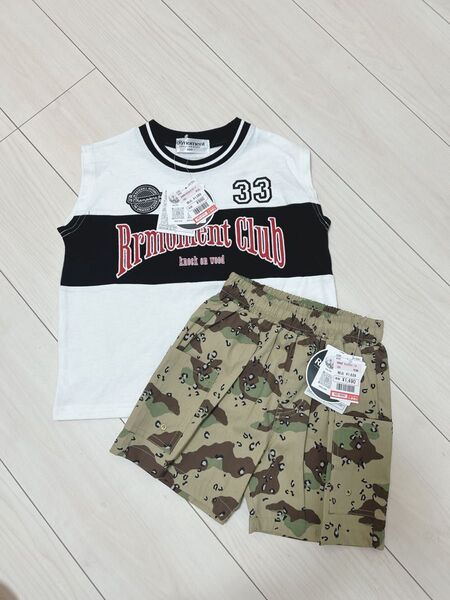 《新品》しまむら 新作 RRmoment ルルモーメント 上下セットアップ 100