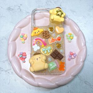 デコ電 ポムポムプリンiPhone16proケース