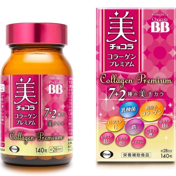チョコラBB 美 チョコラ コラーゲンプレミアム 140粒x2個 【栄養補助食品】
