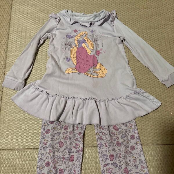 パジャマ 長袖 ラプンツェル プリンセス ベルメゾン ラベンダー 110cm