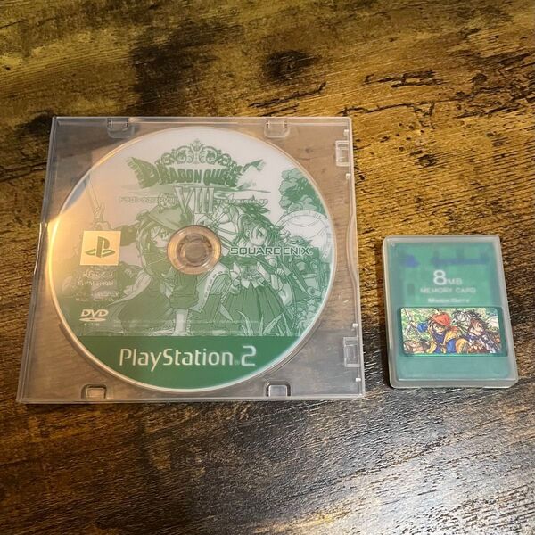 【極美品】PS2 ドラゴンクエストVIII ディスク / PS2 メモリーカード