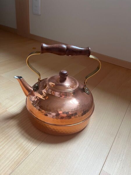 銅製 コッパーケトル COPPER100 HOME WARE 木製ハンドル やかん 湯沸かし