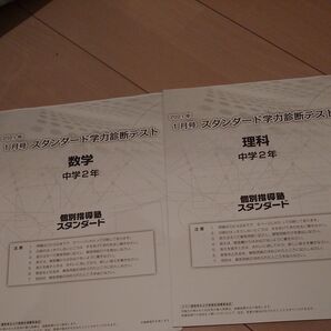 2冊セット 2021年1月号 スタンダード学力診断テスト 中学2年 数学・理科