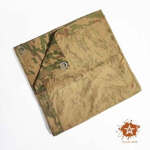 ロシア軍 ソ連軍 M69/81 VSR迷彩 ポンチョ タープ パラトカ 麻縄付き