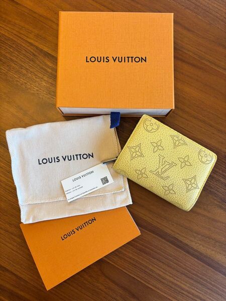 LOUIS VUITTON ルイヴィトン ポルトフォイユ・クレア マヒナ ジョーヌ(日本限定カラー) イエロー 財布 二つ折り財布