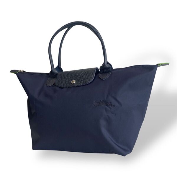 ロンシャン LONGCHAMP トートバッグ ハンドバッグ プリアージュオリジナル ロゴ レザー ナイロン 肩掛け ネイビー
