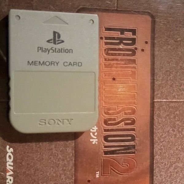 PS1 メモリーカード SONY純正品 グレー SCPH-1020 プレステ フロントミッション2