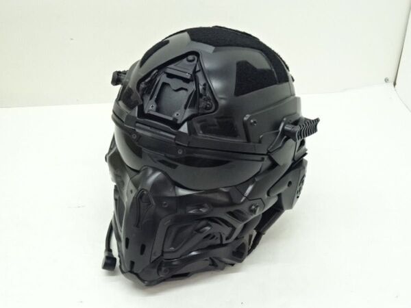 W-ronin タクティカル ヘルメット BK 電動ファン動作確認済 モジュラー フルフェイス 浪人