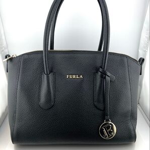 FURLA 2WAYバッグ レザー ブラック