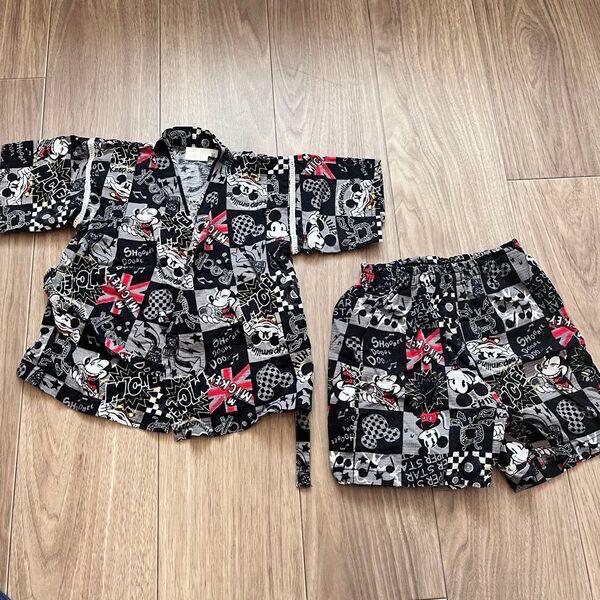 美品 サイズ90 ミッキー ディズニー 甚平 浴衣 お祭り