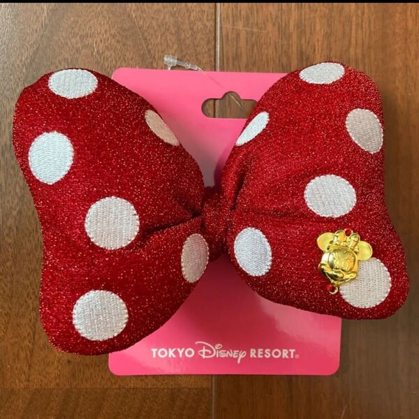 【*SALE*】ディズニー ランド シー ミニーちゃん ヘアゴム大 人気 タグ付き