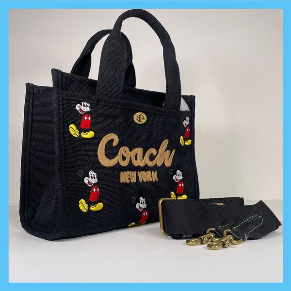 【新品・未使用】 COACH タグ有り カーゴ トート ショルダー バッグ 2way 20 ブラック