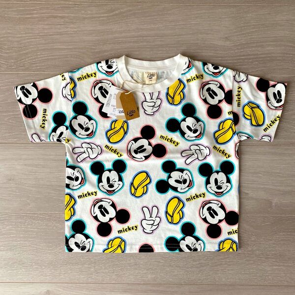 しまむら バースデイ リトシー littc ミッキー ディズニー 半袖総柄Tシャツ 100 新品・未使用