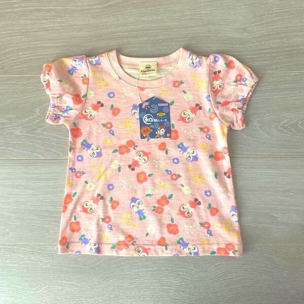 アンパンマン ドキンちゃん コキンちゃん 花柄チュニック 女の子 半袖Tシャツ 90 綿100 新品・未使用