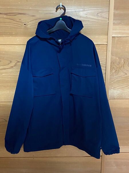 new balance ニューバランス フーデッド ウーブン ジャケット ネイビー 2XL 中古品 値下げ不可
