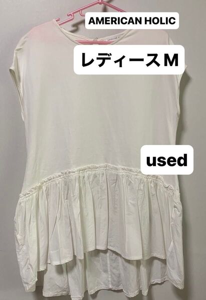 AMERICAN HOLIC ノースリーブ チュニック カットソー レディースM used