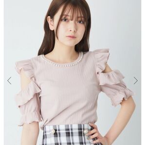 アンクルージュank rouge 肩あきテレコTOPS ピンク M
