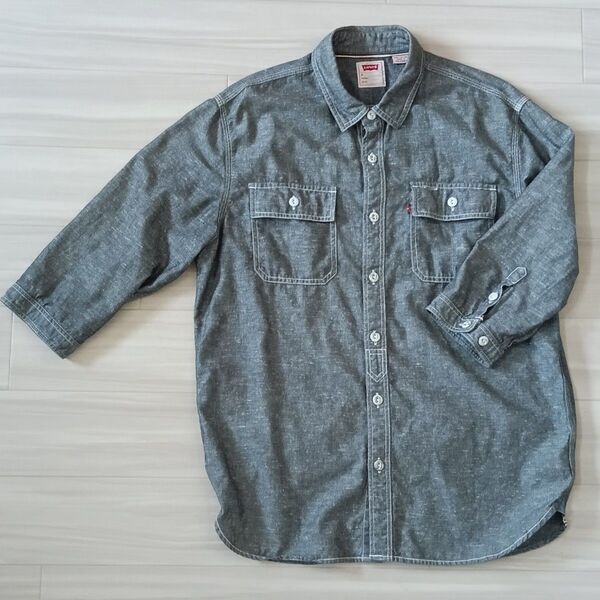 Levi's シャンブレーシャツ 7分袖