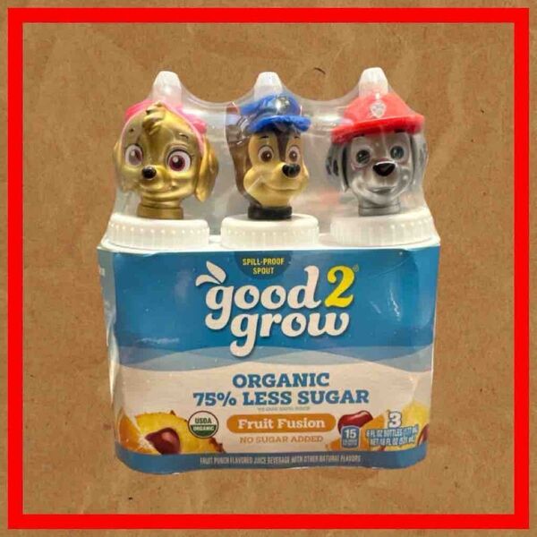 good 2 grow グッドトゥーグロー 100%アップル りんごジュース 3本 パウ・パトロール プリンセス 2セット
