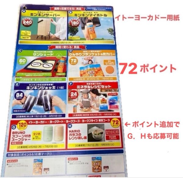 伊藤園 健康ミネラルむぎ茶 絶対もらえるキャンペーン 72ポイント分 麦茶 応募マーク 用紙