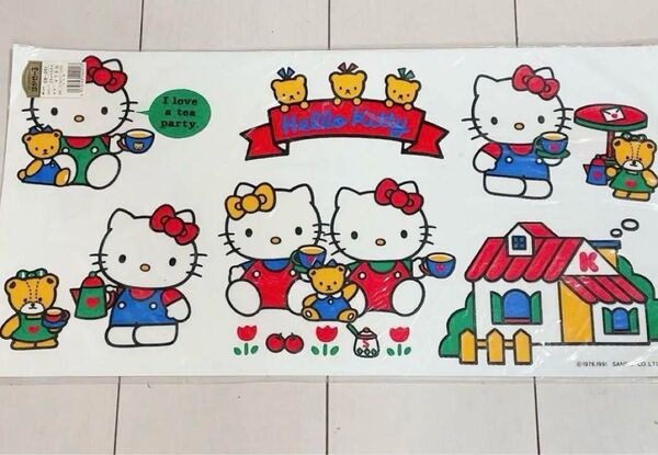 【激レア】ハローキティ シール ステッカーはがせーる 1994年 26x52cm
