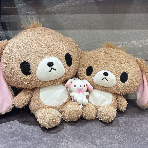 大きめ シュガーバニーズ ぬいぐるみ セット くろうさ しろうさ 平成レトロ サンリオ レア 希少品