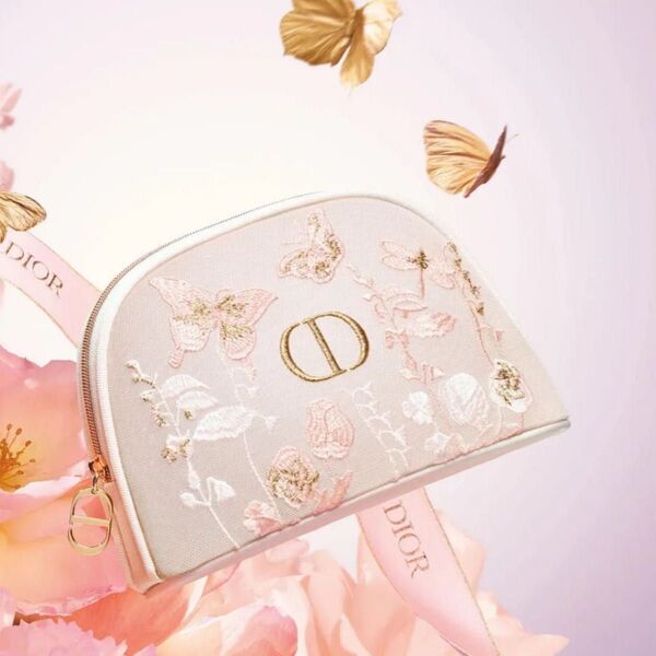 Dior ディオール ノベルティポーチ 刺繍ポーチ 母の日 マザーズデイ
