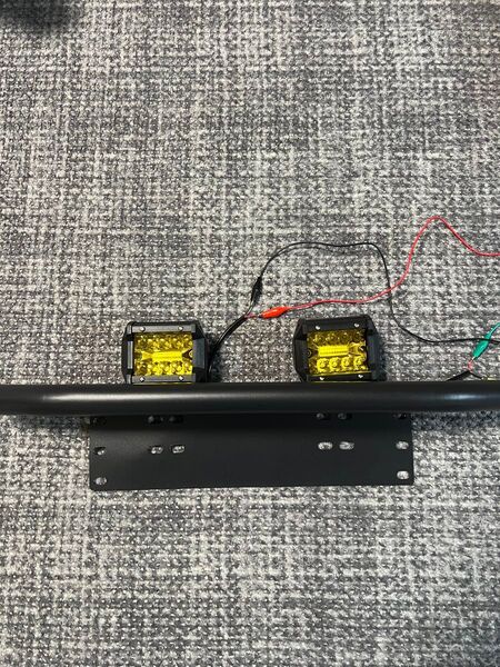 イエローフォグラン プステー ブラケット フォグランプ付 金属製パイプ ジムニー ランクル プラド LED