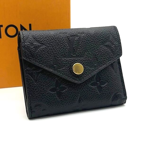 【超極美品】使用感少 LOUIS VUITTON ルイヴィトン モノグラム アンプラント ポルトフォイユ ゾエ ノワール 折り財布