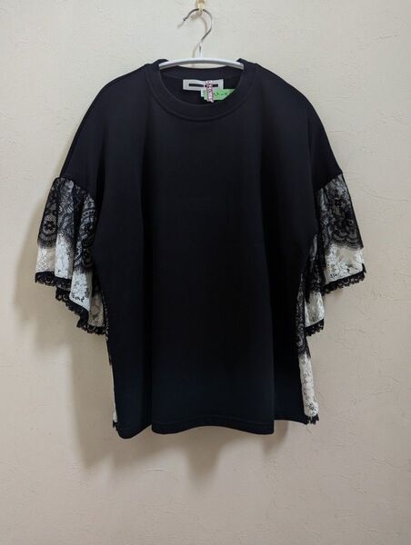 アレキサンダーマックイーン MCQ マックキュー フリル レース Tシャツ トップス カットソースウェット XS 半袖 トップス