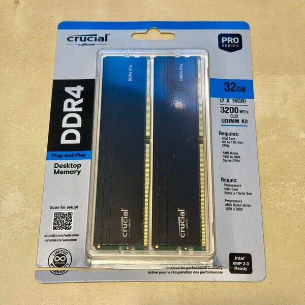 Crucial DDR4 Pro CP2K16G4DFRA32A DDR4-3200 2x16GB 32GB CL22