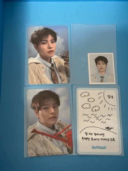 Stray Kids スキズ STAY5期 スンミン 本国FCトレカ メッセージカード 両面 IDフォト seungmin
