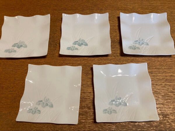 有田焼 青白磁 菓子皿 銘々皿 5枚