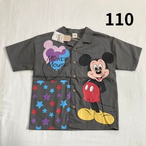 リトシー ディズニー ミッキー Tシャツ トップス 110 半袖 アロハシャツ 半袖シャツ シャツ 綿100%