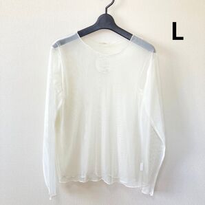 しまむら シアー シアーブラウス トップス カットソー 長袖 Tシャツ ブラウス 半袖Tシャツ 透け感