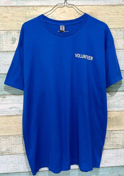 045 USA 古着 GILDAN ブルーゴルフTシャツ メンズL ギルダン