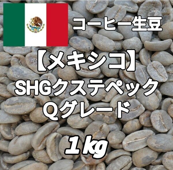 【メキシコ】SHGクステペック農園 Qグレード コーヒー生豆1kg(コーヒー生豆 自家焙煎 コーヒー豆 コーヒー 珈琲)