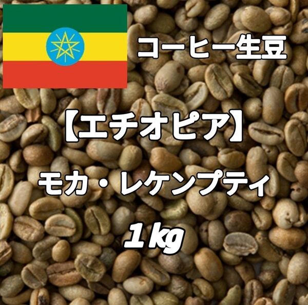 【エチオピア】モカ・レケンプティG4 コーヒー生豆1kg(コーヒー生豆 自家焙煎 コーヒー豆 コーヒー 珈琲)