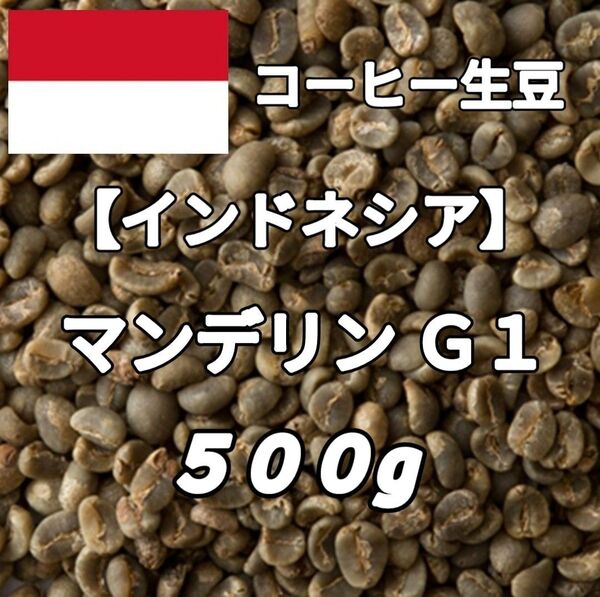 【インドネシア】マンデリン G1 コーヒー生豆 500g(コーヒー生豆 自家焙煎 コーヒー豆 コーヒー 珈琲)