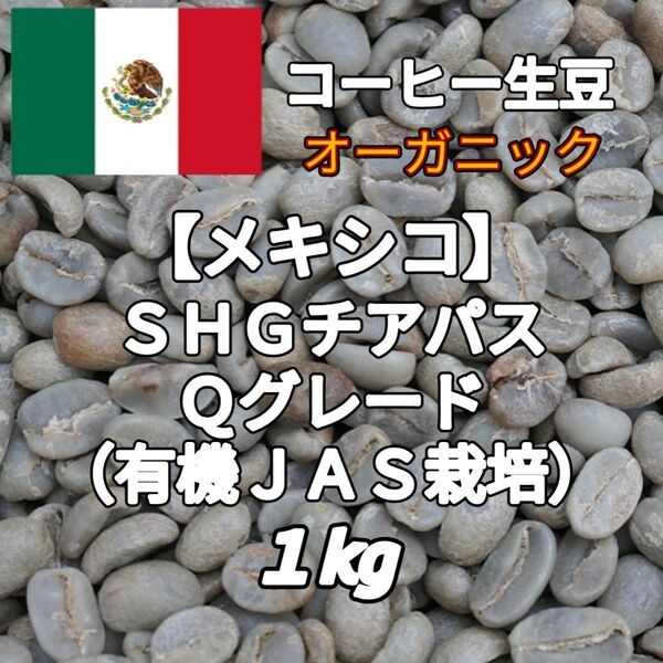 【メキシコ】SHGチアパス Qグレード コーヒー生豆 1kg(コーヒー生豆 自家焙煎 コーヒー豆 コーヒー 珈琲)