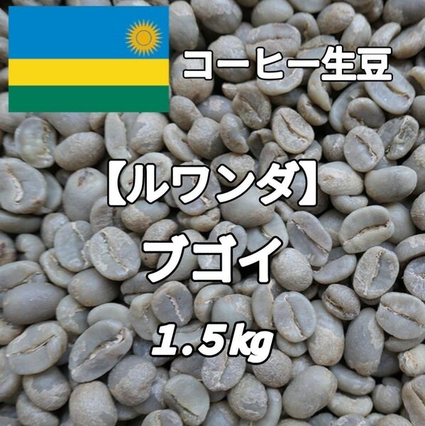 【ルワンダ】ブゴイ コーヒー生豆1.5kg(コーヒー生豆 自家焙煎 コーヒー豆 コーヒー 珈琲)