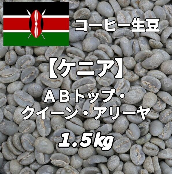 【ケニア】ABトップ・クイーン・アリーヤ コーヒー生豆1.5kg(コーヒー生豆 自家焙煎 コーヒー豆 コーヒー 珈琲)